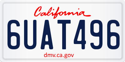 CA license plate 6UAT496