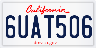 CA license plate 6UAT506