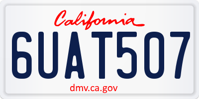 CA license plate 6UAT507