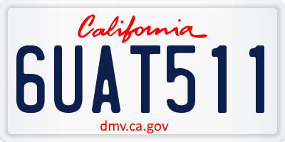 CA license plate 6UAT511