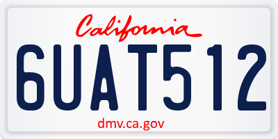 CA license plate 6UAT512