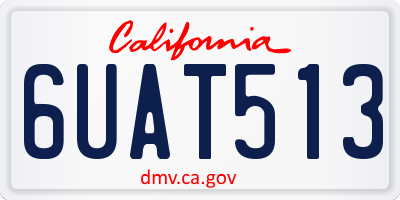 CA license plate 6UAT513