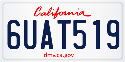 CA license plate 6UAT519