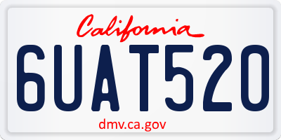 CA license plate 6UAT520