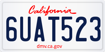 CA license plate 6UAT523