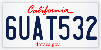 CA license plate 6UAT532