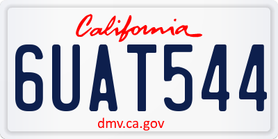 CA license plate 6UAT544