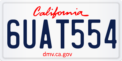 CA license plate 6UAT554