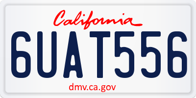 CA license plate 6UAT556
