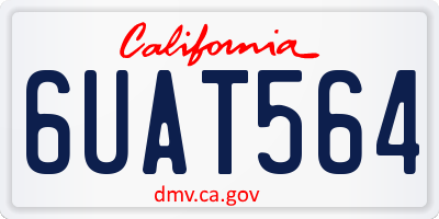 CA license plate 6UAT564