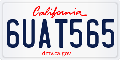 CA license plate 6UAT565