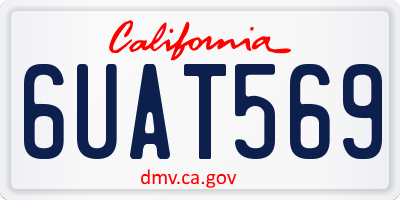 CA license plate 6UAT569
