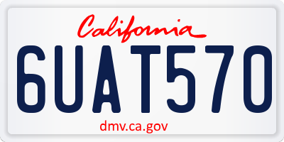 CA license plate 6UAT570