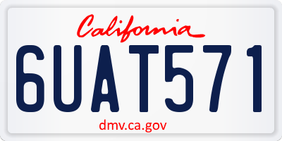 CA license plate 6UAT571