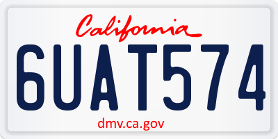 CA license plate 6UAT574