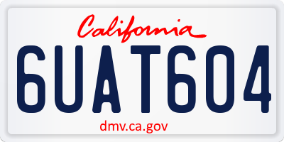 CA license plate 6UAT604