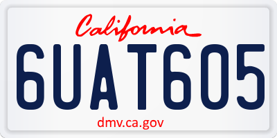 CA license plate 6UAT605