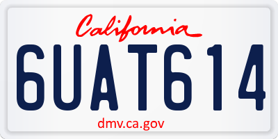 CA license plate 6UAT614