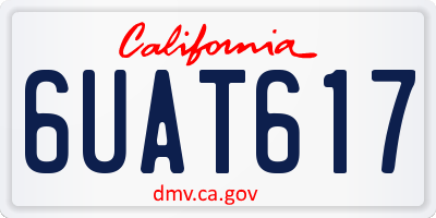 CA license plate 6UAT617