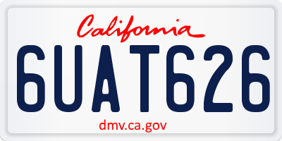 CA license plate 6UAT626