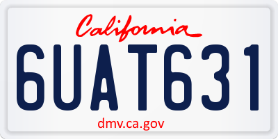 CA license plate 6UAT631