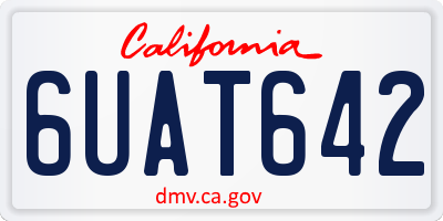 CA license plate 6UAT642