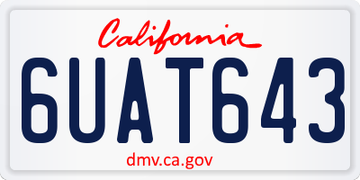 CA license plate 6UAT643