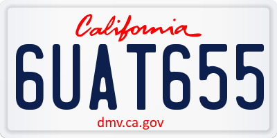 CA license plate 6UAT655