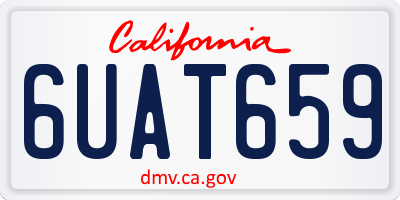 CA license plate 6UAT659