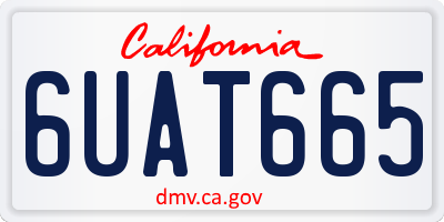 CA license plate 6UAT665