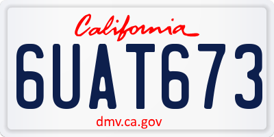 CA license plate 6UAT673