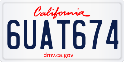 CA license plate 6UAT674