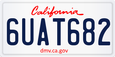 CA license plate 6UAT682