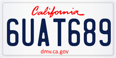 CA license plate 6UAT689