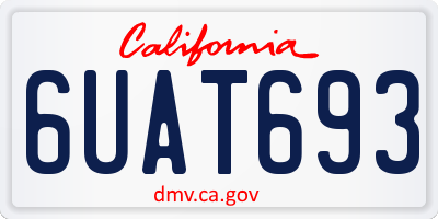 CA license plate 6UAT693