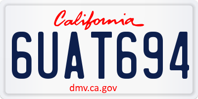 CA license plate 6UAT694