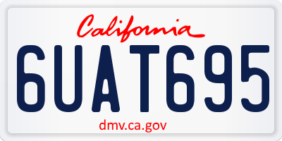 CA license plate 6UAT695