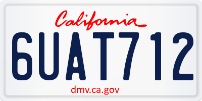 CA license plate 6UAT712