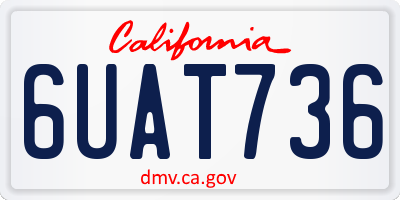CA license plate 6UAT736