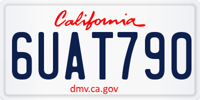 CA license plate 6UAT790