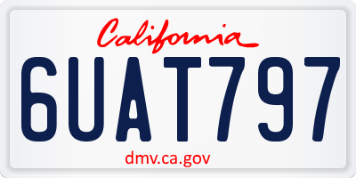 CA license plate 6UAT797