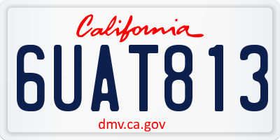 CA license plate 6UAT813