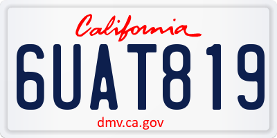 CA license plate 6UAT819