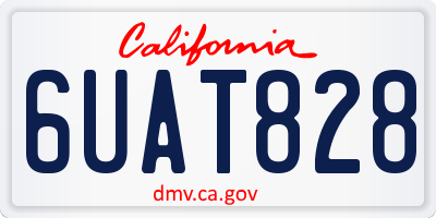 CA license plate 6UAT828