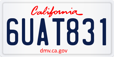 CA license plate 6UAT831