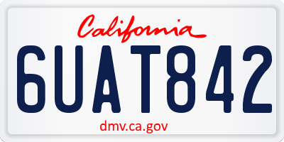 CA license plate 6UAT842