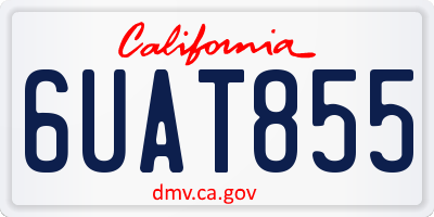CA license plate 6UAT855