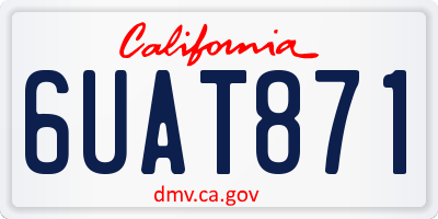 CA license plate 6UAT871