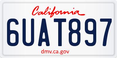 CA license plate 6UAT897