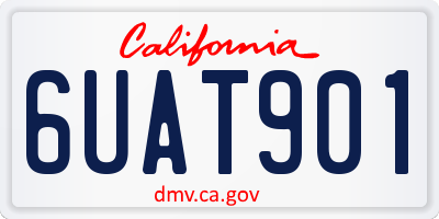 CA license plate 6UAT901